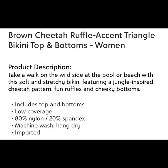 ARRIVED! Brown Cheetah Ruffle-Accent Bikini - Picture 4 of 4